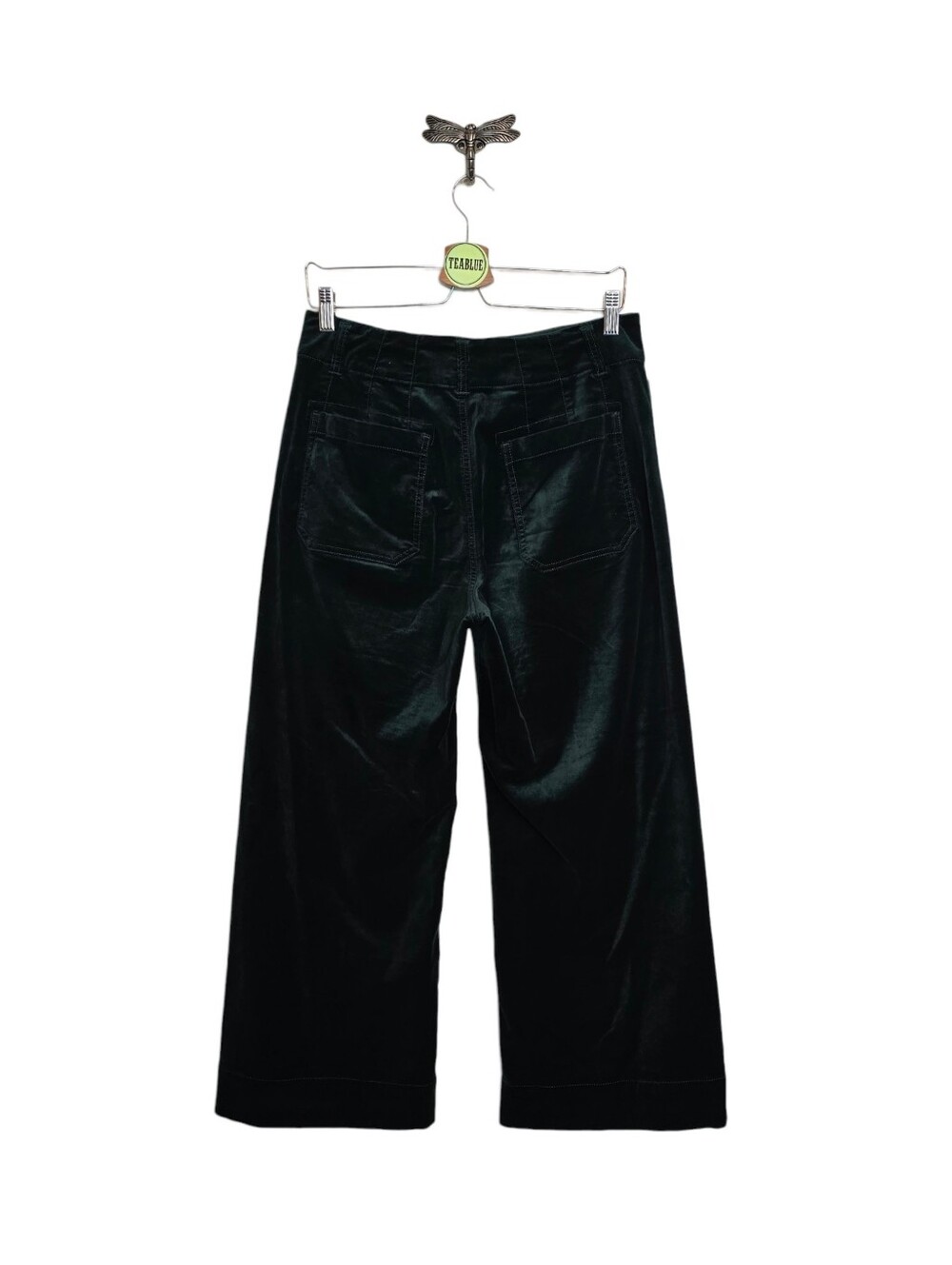 Maeve The Colette Green Velvet Wide Leg Pants Size 29 High Rise Anthropologie - Picture 3 of 15